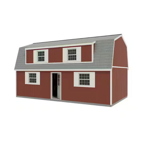 Best Barns Crafted Colossal 32 ft. x 16 ft. 2-Story Wood Barndominium Kit with Man Door and Elegant Dormer Kit