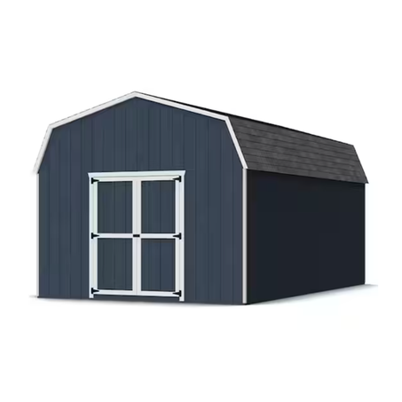 Little Cottage Co. Value Gambrel 12 ft. W x 20 ft. D Wood Storage Shed Precut Kit with 6 ft. Sidewalls and Floor (240 sq. ft.)