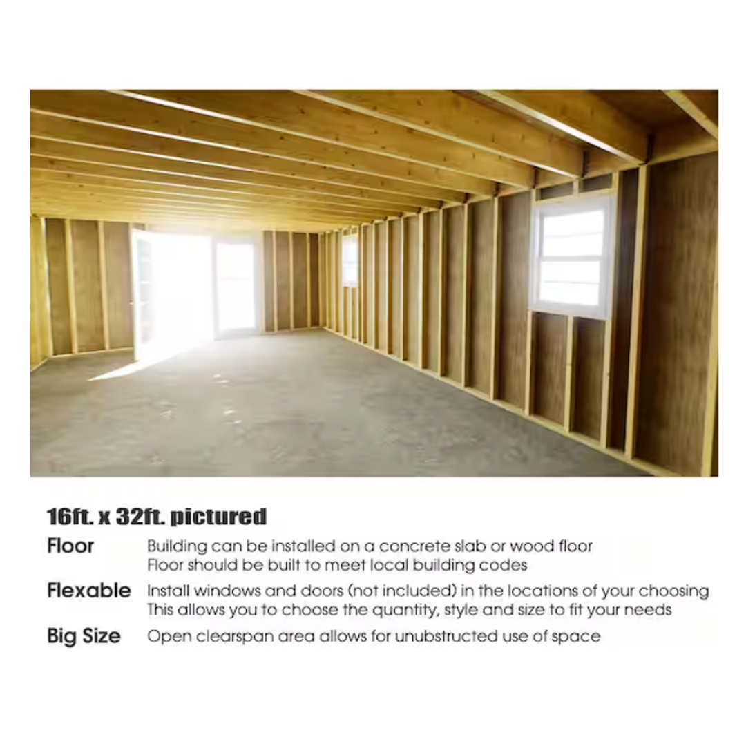 Best Barns Handcrafted Homestead XL 16 ft. x 24 ft. Two-Story Wood Barn Kit with Loft (Staircase Included)