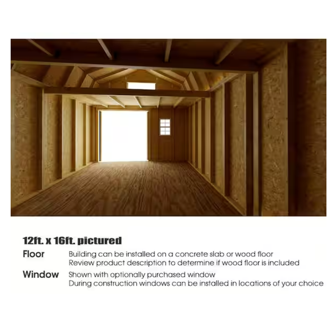 Best Barns Handcrafted Homestead 12 ft. x 16 ft. Wood Barn Kit with Spacious Loft and Fortress Floor