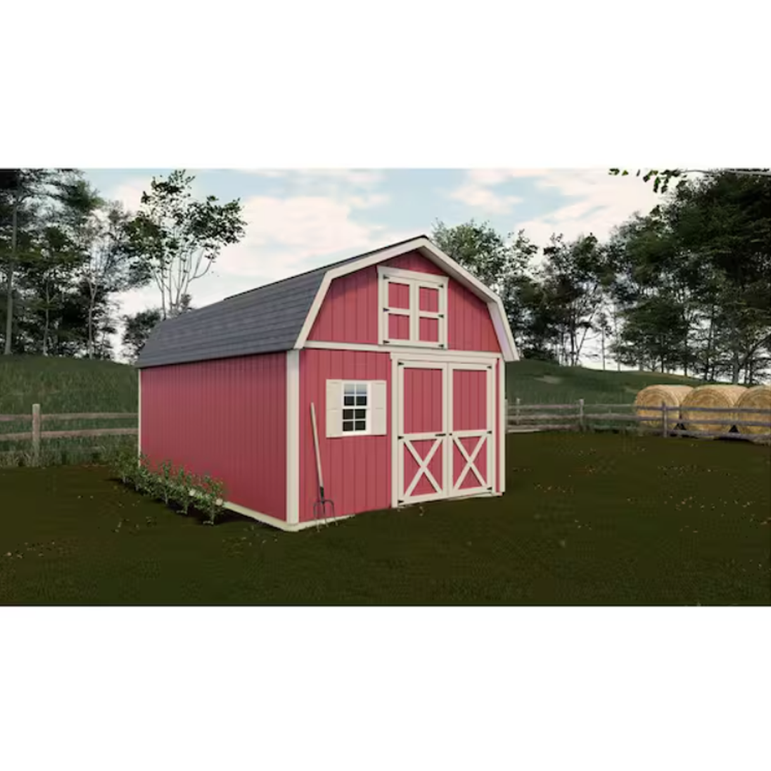 Best Barns Handcrafted Homestead 12 ft. x 16 ft. Wood Barn Kit with Spacious Loft and Fortress Floor