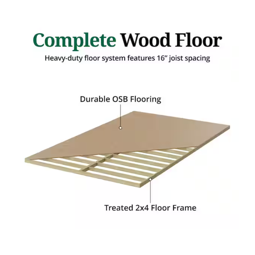 Little Cottage Co. Value Gambrel 12 ft. W x 20 ft. D Wood Storage Shed Precut Kit with 6 ft. Sidewalls and Floor (240 sq. ft.)