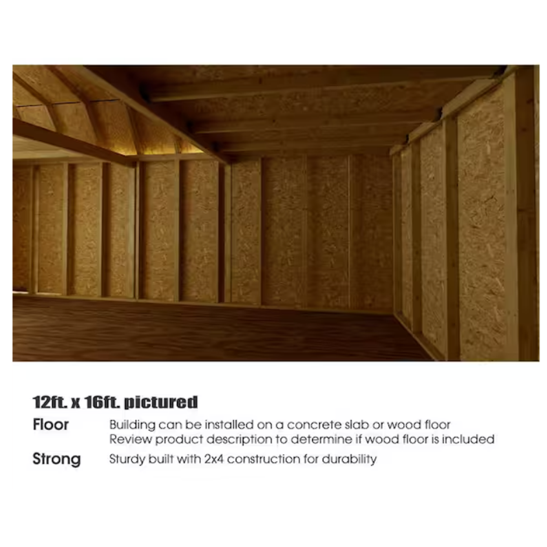 Best Barns Handcrafted Homestead 12 ft. x 16 ft. Wood Barn Kit with Spacious Loft and Fortress Floor