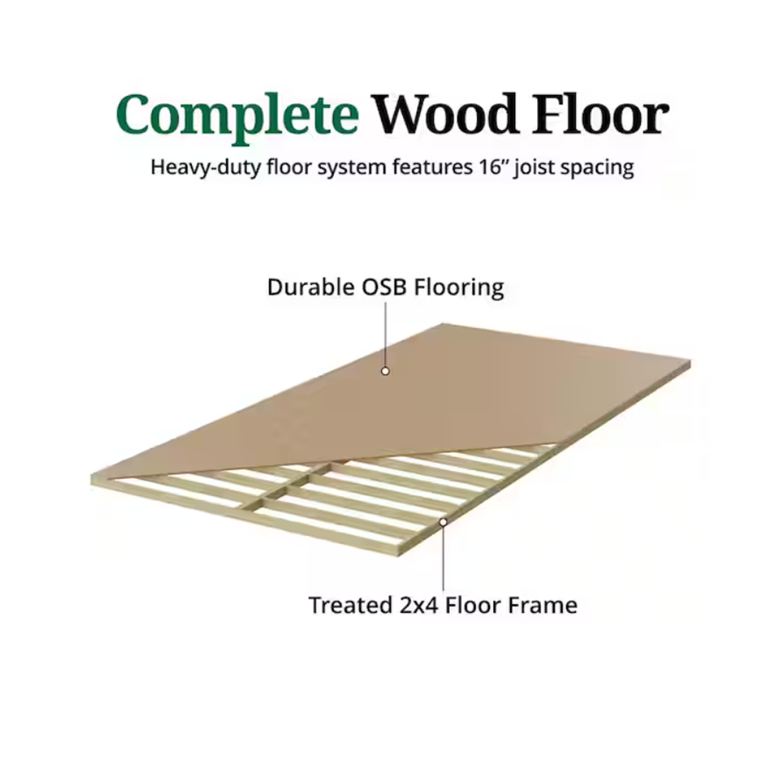 Little Cottage Co. Value Gambrel 12 ft. W x 24 ft. D Wood Storage Shed Precut Kit with 6 ft. Sidewalls and Floor (288 sq. ft.)