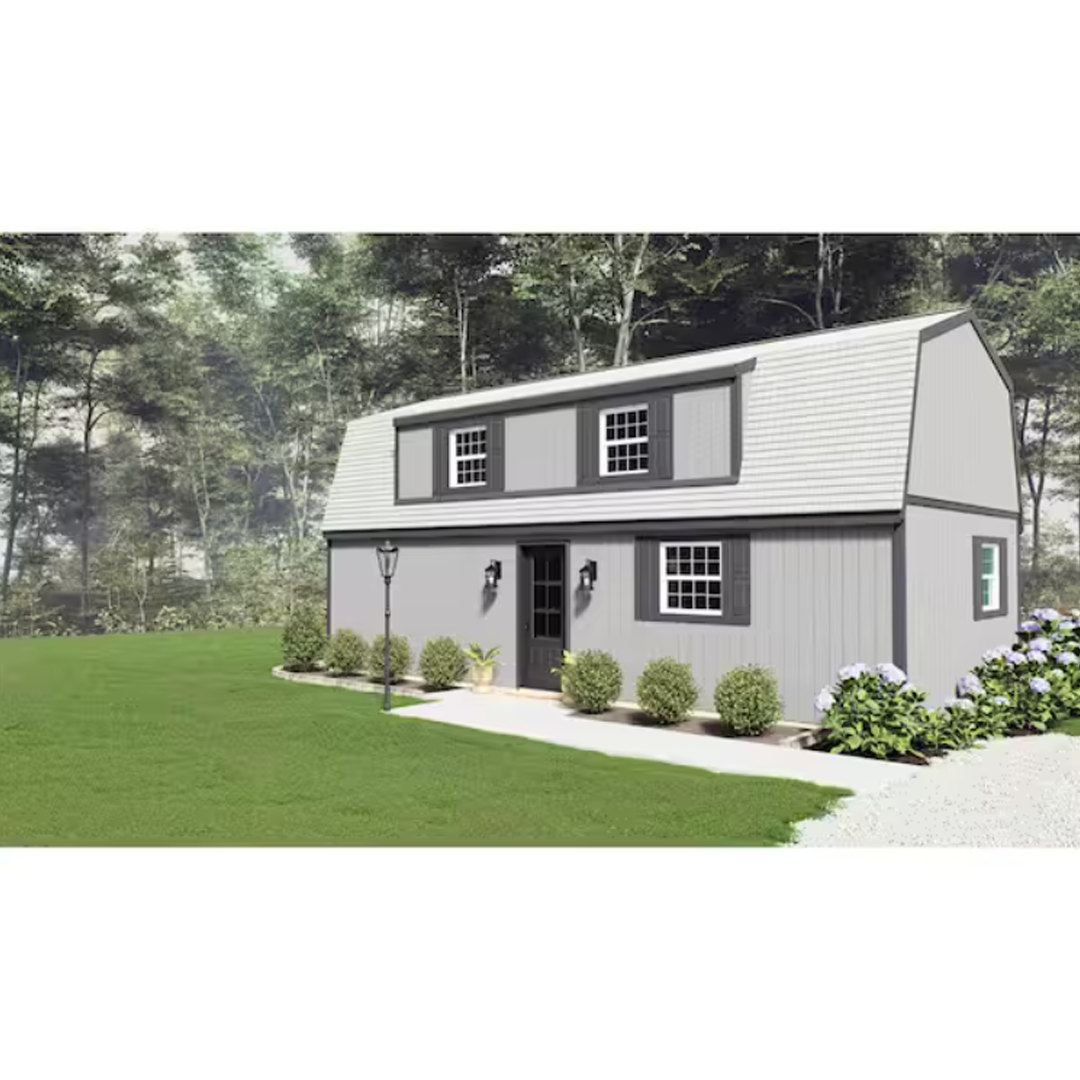 Best Barns Crafted Colossal 32 ft. x 16 ft. 2-Story Wood Barndominium Kit with Man Door and Elegant Dormer Kit