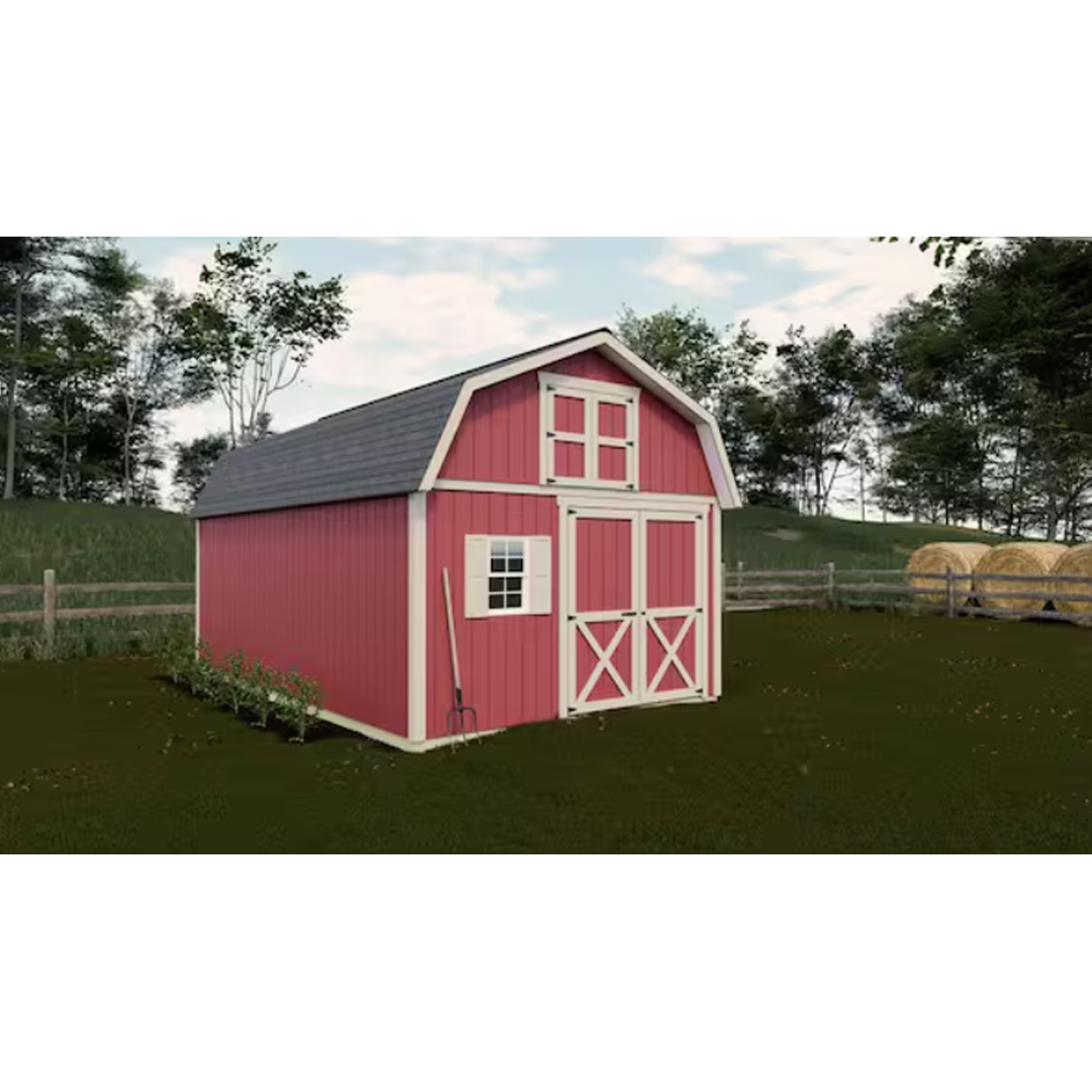 Best Barns Handcrafted Homestead 12 ft. x 20 ft. Wood Barn Kit with Loft and Fortress Floor