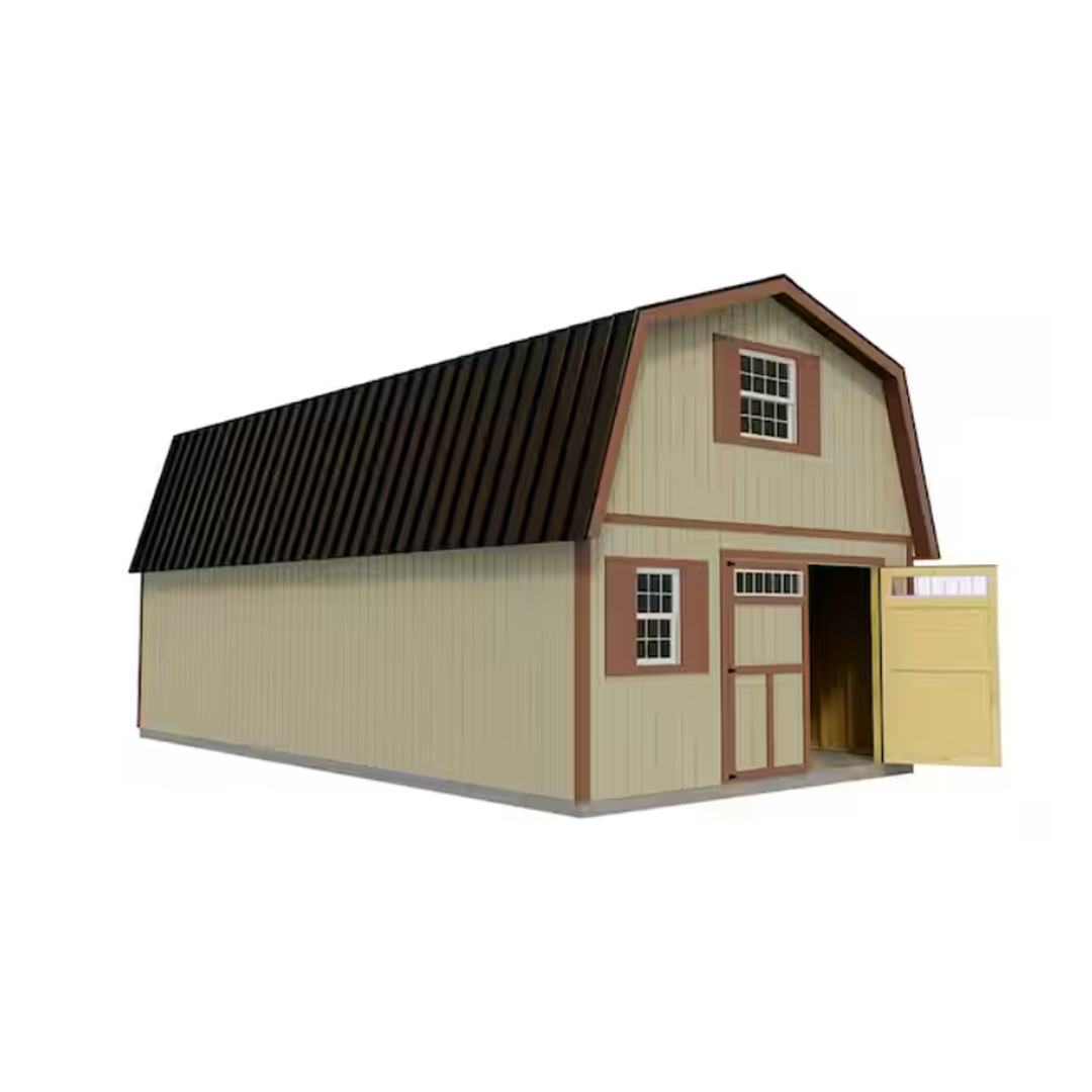 Best Barns Handcrafted Homestead XL 16 ft. x 32 ft. Two-Story Wood Barn Kit with Transom Doors (Staircase Included)