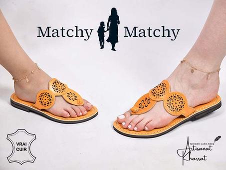 Claquette Cuir Enfant LAZER