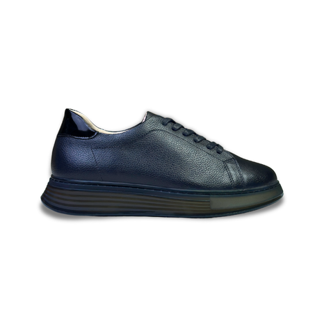 Sneakers homme en cuir noir