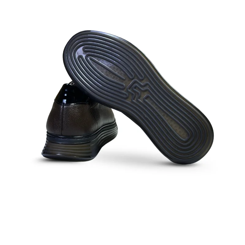 Sneakers homme en cuir Marron