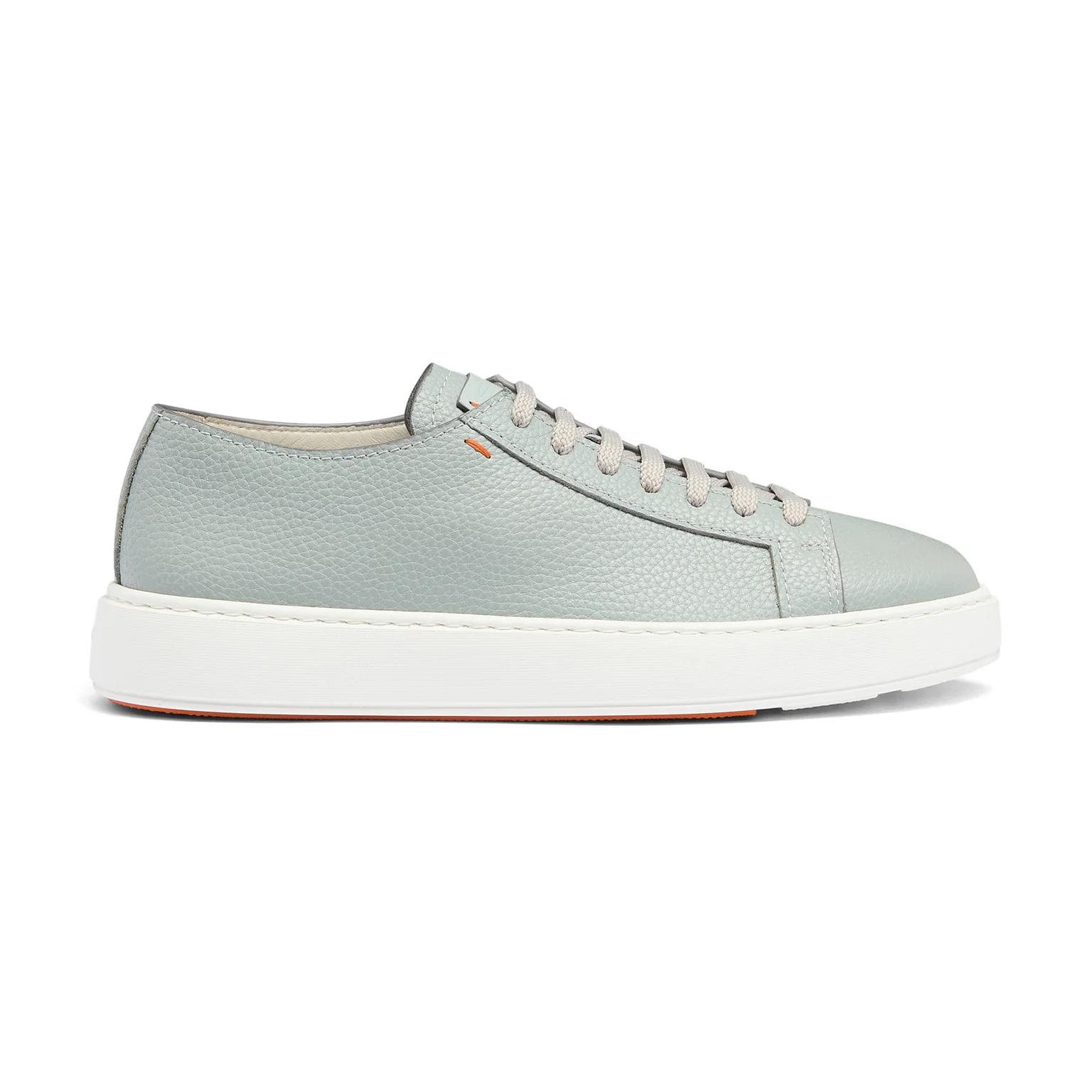 Sneaker en cuir foulonné bleu clair pour homme