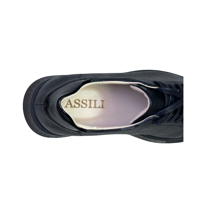 Sneakers homme en cuir noir