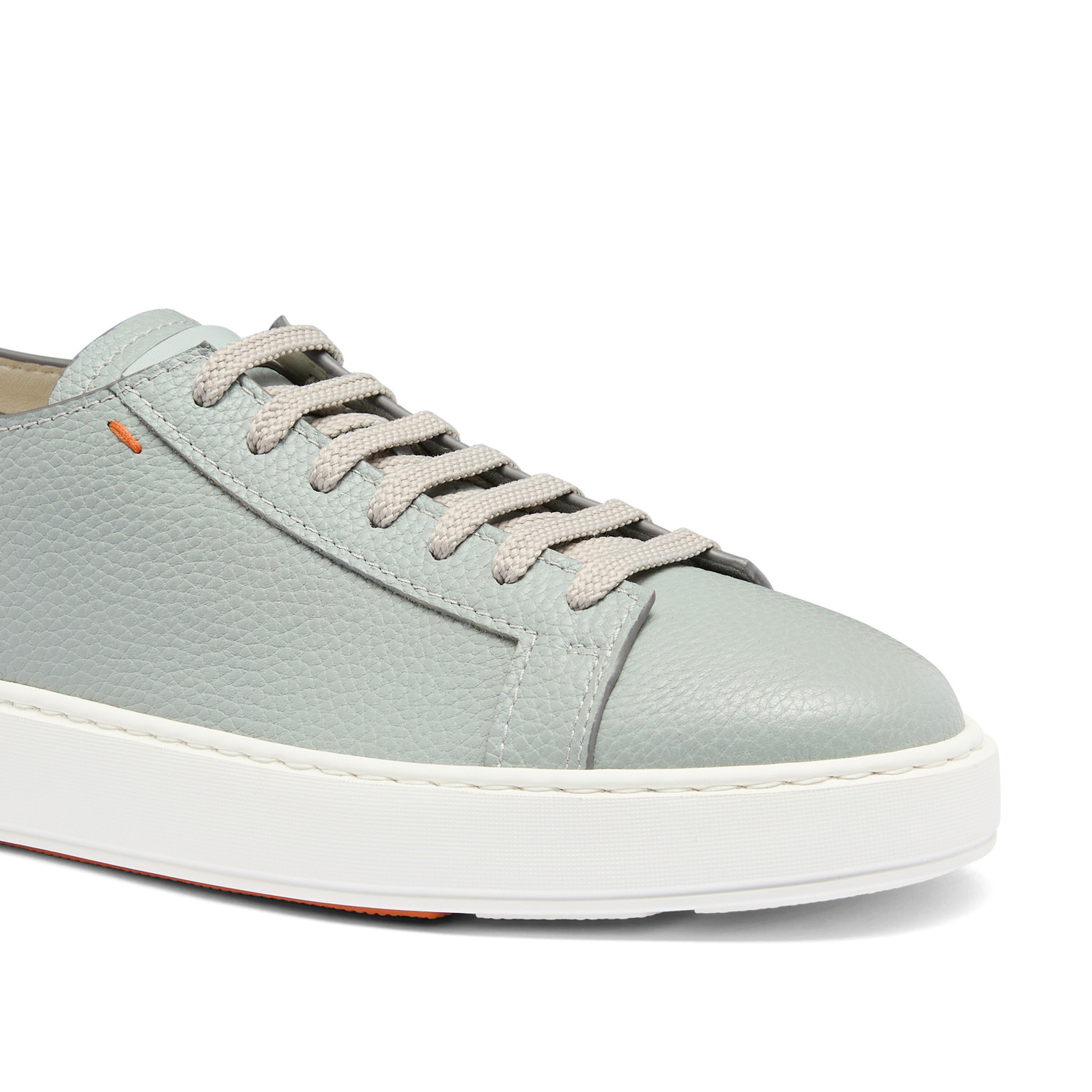 Sneaker en cuir foulonné bleu clair pour homme