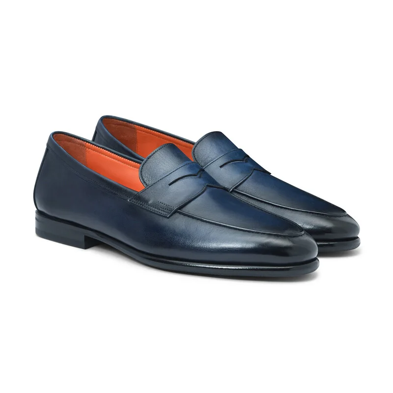 Mocassin Carlo en cuir noir pour homme