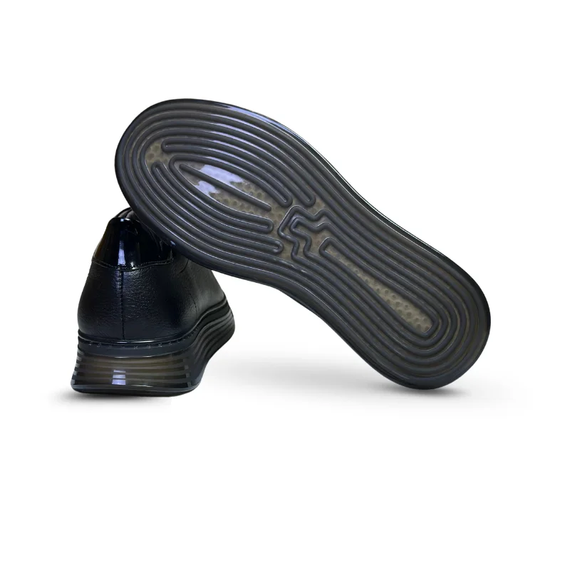 Sneakers homme en cuir noir