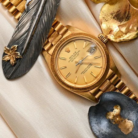 رولكس Date Just Gold Women Watch  للسيدات