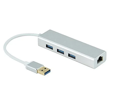 USB 3.0 to RJ45 Multi-Function LAN Adapter for MacBook OS 3 Port 2.0Hub
