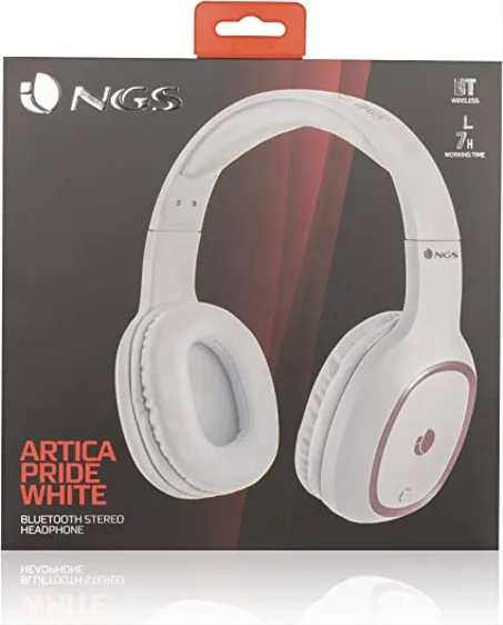 Casque sans Fil, NGS ARTICA Pride White Compatible avec la Technologie Bluetooth, avec Microphone
