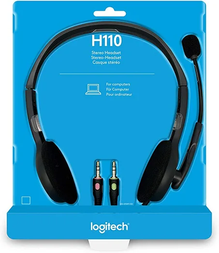 Casque Logitech H110 Double Fiche Pour PC/Mac/Portable - Noir