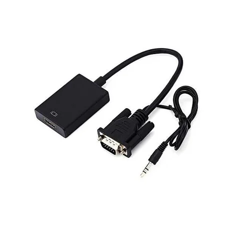 Convertisseur VGA Male To HDMI Female Output 1080P HD Audio TV AV HDTV Video