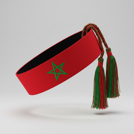 حزام مغربي تقليدي بنجمة المغرب – أناقة وطنية بلمسة فاخرة 🇲🇦⭐