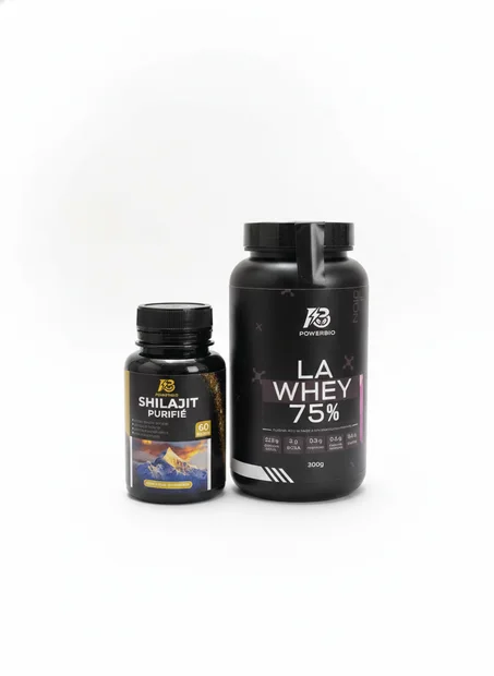 Pack Force & Vitalité – Whey Protein 75% + Shilajit Purifié