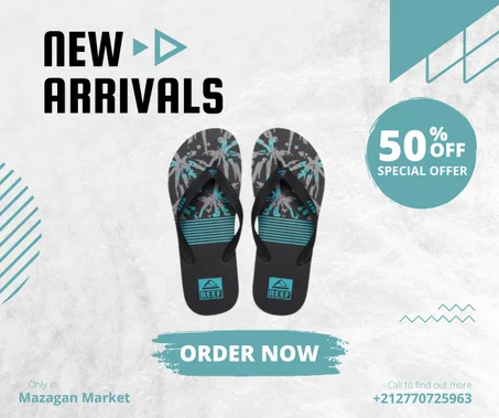 Reef Sandales- Seaside Prints-agave Palm