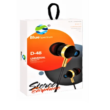 Blue Spectrum écouteur D-48 Stereo Earphone