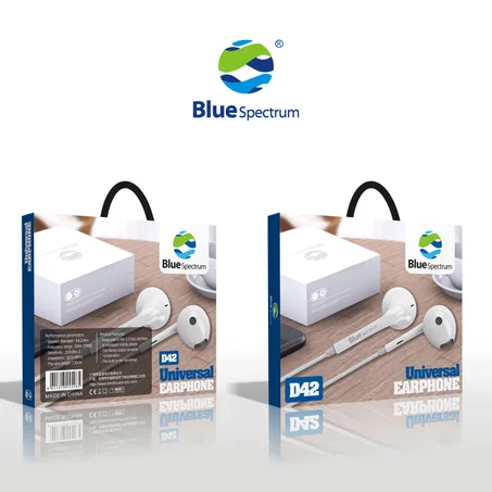 Blue Spectrum ecoteurs D-42 Stereo Earphone