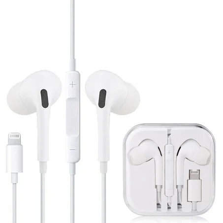 Pro Bluetooth Écouteurs filaires Lightning Converse avec micro Compatible avec iPhone 13/12 /11/7/8/X/XS/8/7