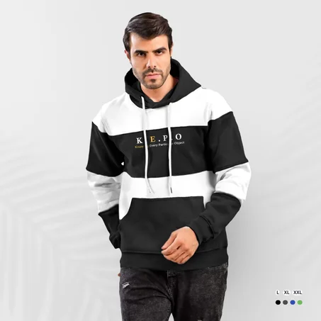 هودى مضلع من Bella Store - بيلا ستور خامه ملتون مبطن وبره من الداخل معالج ضد الوبره والانكماش