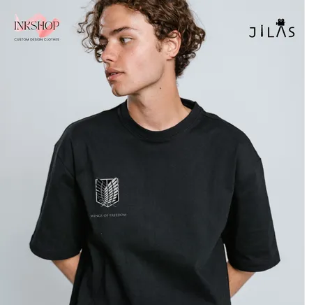 قميص مانكا أنيمي ياباني تيشورت Attack On Titan Wings Of Freedom T-shirts