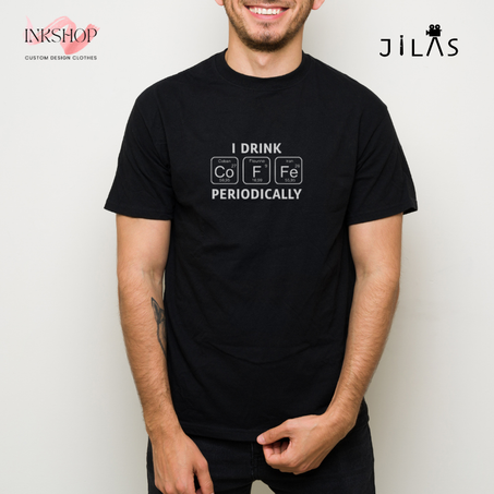 "I Drink Coffee Periodically" t-shirt /  "تي- شيرت "أشرب القهوة بانتظام