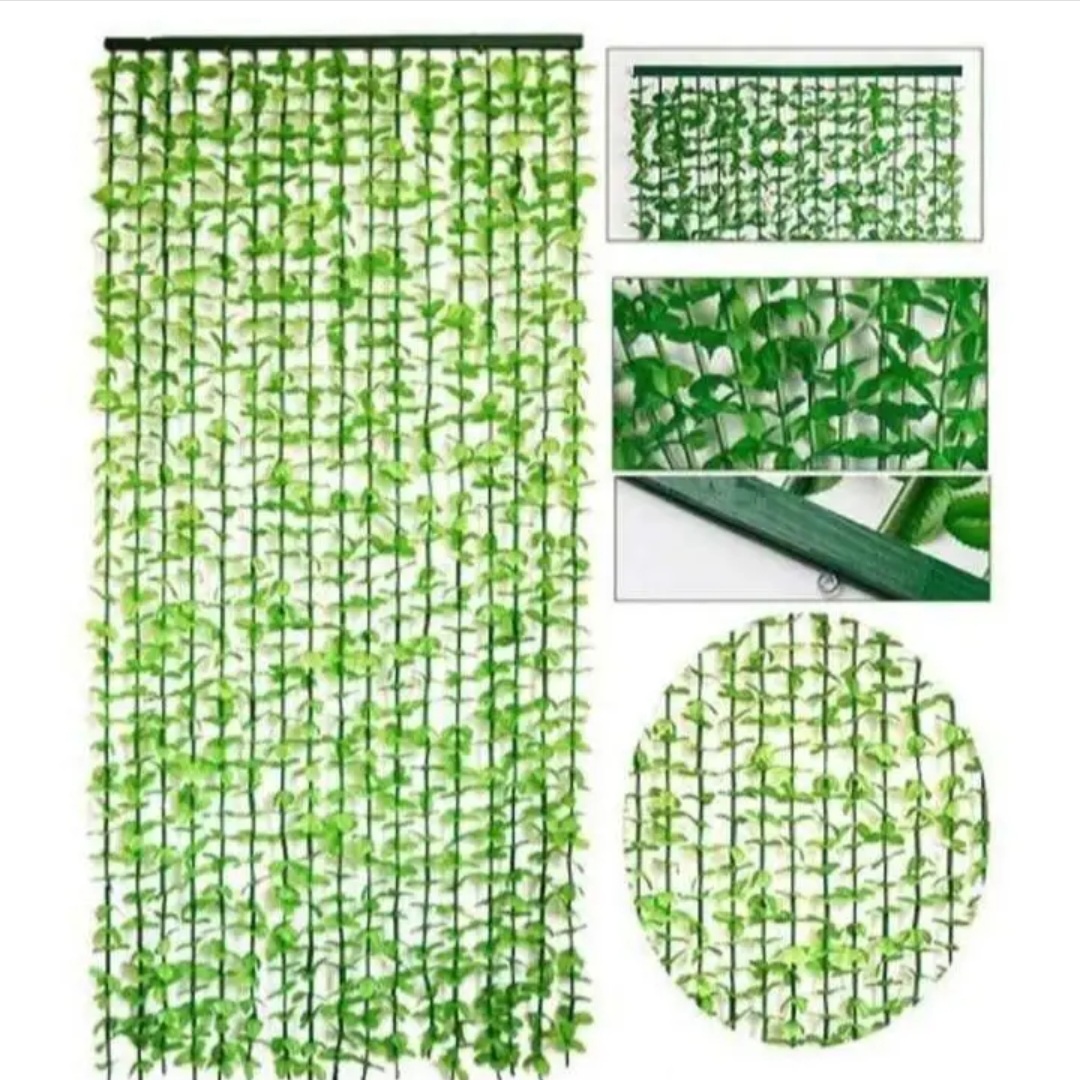 Rideau avec plantes artificielles