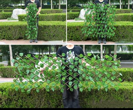 سياج تزيين نباتي بأغصان الشجر قابل للتمدد