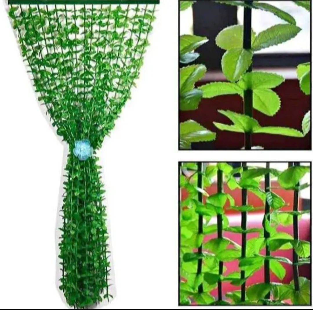 Rideau avec plantes artificielles