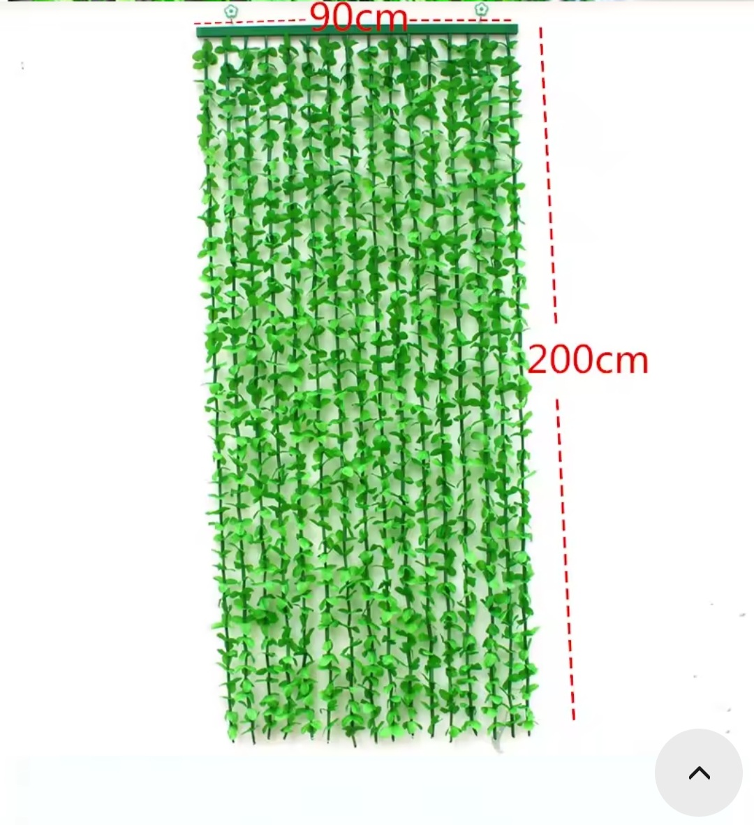 Rideau avec plantes artificielles