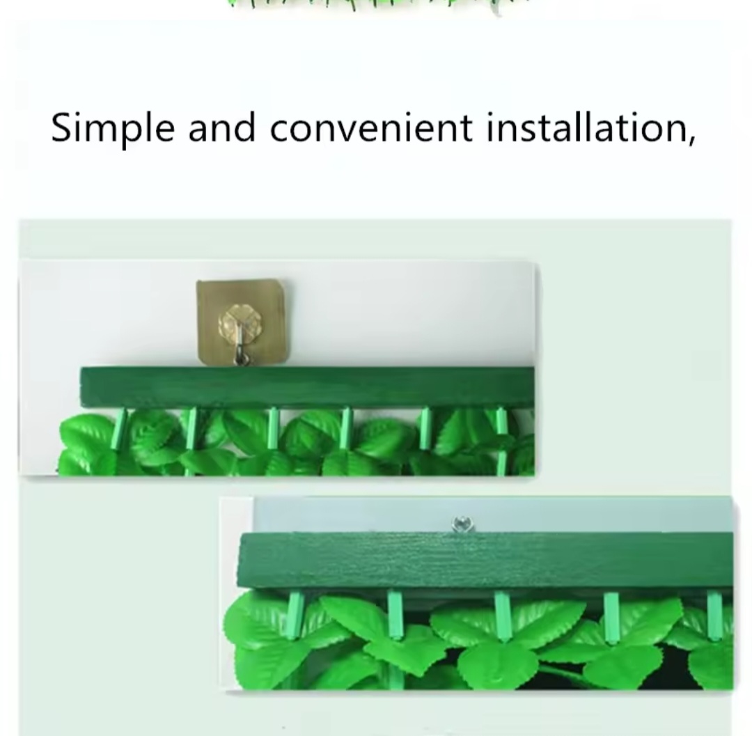 Rideau avec plantes artificielles