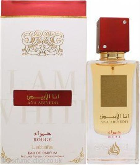 Lattafa Ana Abiyedh Rouge Unisex Eau De Perfume, 60 Ml