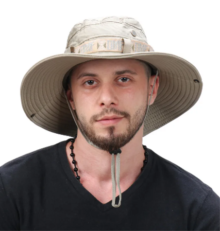 قبعة صيفية رجالية ممتازة للنزهة و الخرجات انيقة و عريضة تحجب  اشعة الشمس الحارقة سارع و اطب الآن