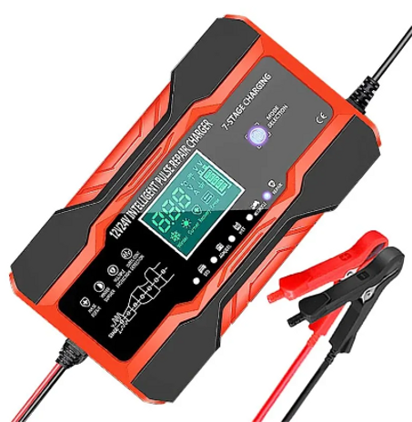 شاحن بطارية السيارة الرقمي الأوتوماتيكي اصلاح النبض الجهاز الأكثر بيعا AGM, GEL, WET, plomb-acide, 12V-24V, 10A