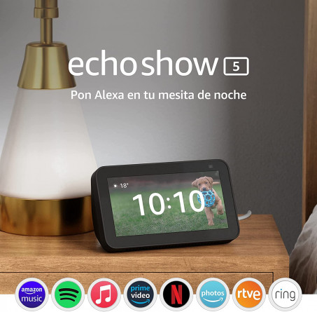 Echo Dot (3.ª generación) - Altavoz inteligente con Alexa, tela de color  antracita