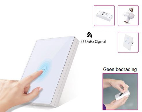 Sonoff | T433 | Interrupteur mural sans fil | Blanc | 02