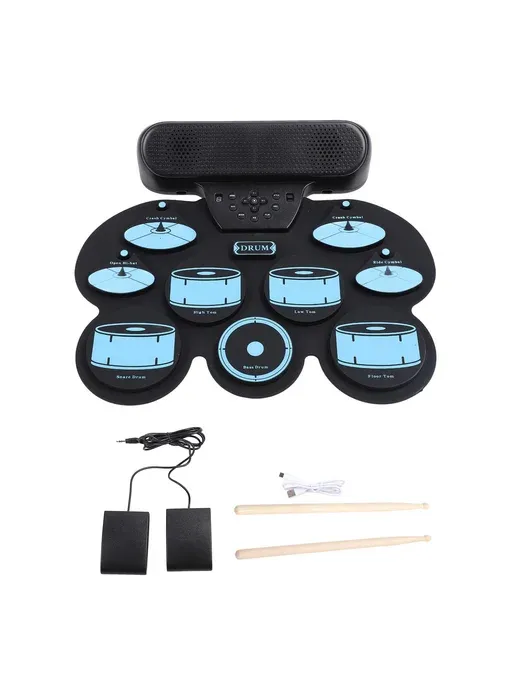 Drum Pad Électronique Portable avec Pédales