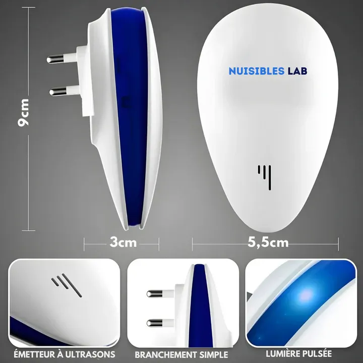 Nuisibles Lab™ - Répulsif Anti-Nuisibles à Ultrasons