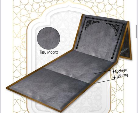 سجادة الصلاة المريحة قابلة للتني مع مسند الظهر