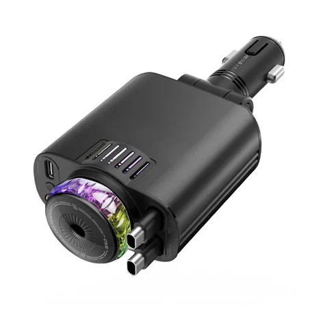Chargeur Voiture Starlight 5 en 1 | شاحن سيارة متعدد الوظائف مع معطر هواء وإضاءة