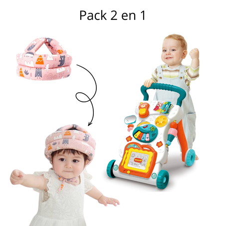 مشاية موسيقية متعددة الوظائف مع خوذة السلامة