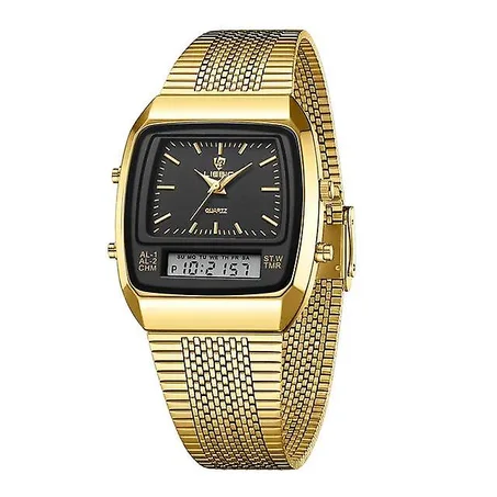 Élégance Futuriste : La Montre Liebig Or - Double Affichage pour l'Homme Moderne