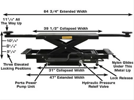 ATLAS RJ-35 3500 Lbs. Sliding Hydraulic Center Jack and Truck Adapters - Atlas